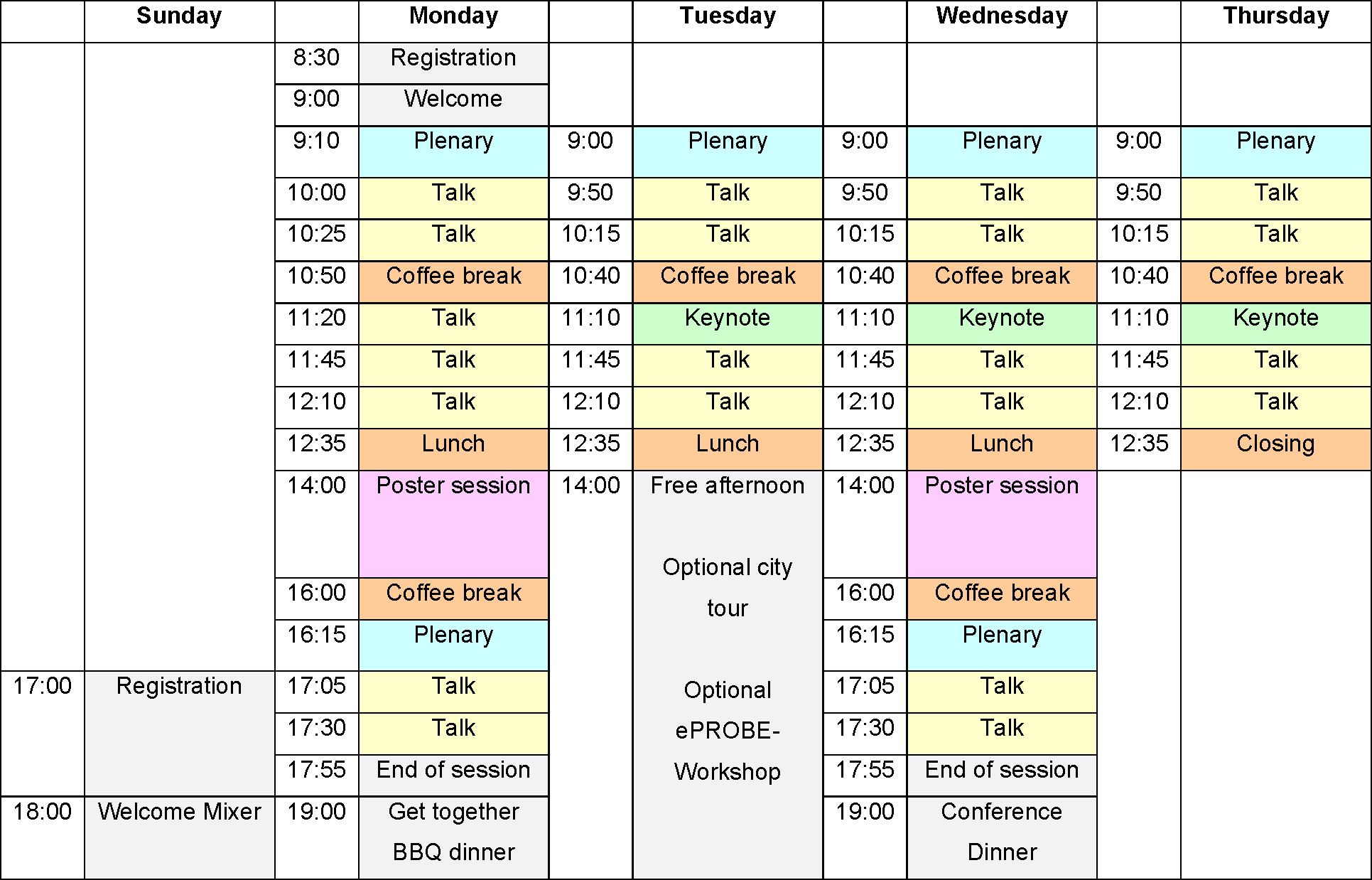 pre-program